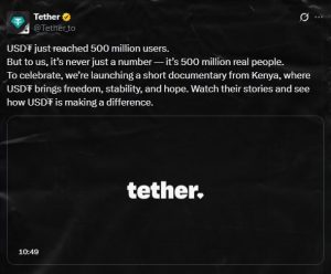 Число пользователей USDT достигло 500 млн человек